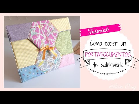 ? SEW a quick and easy PATCHWORK DOCUMENT HOLDER. Ideal for BEGINNERS.?