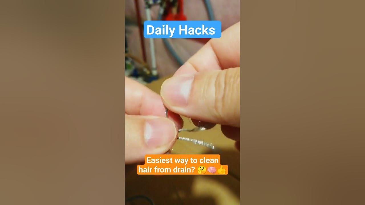 Easiest way to clean hair from drain? 🤔🧠👍 YouTube