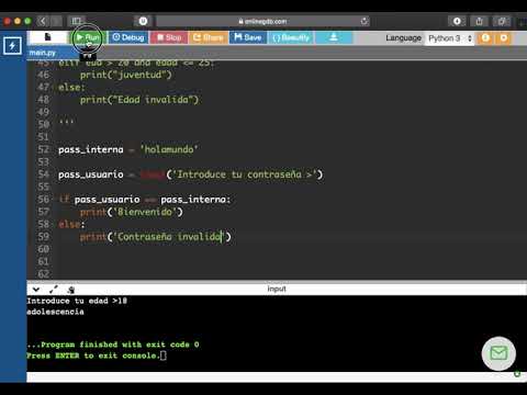 Estructura de control IF en python - YouTube