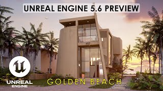 Unreal Engine 5.6 Preview |  Golden Beach  | Cinematic Render Trailer