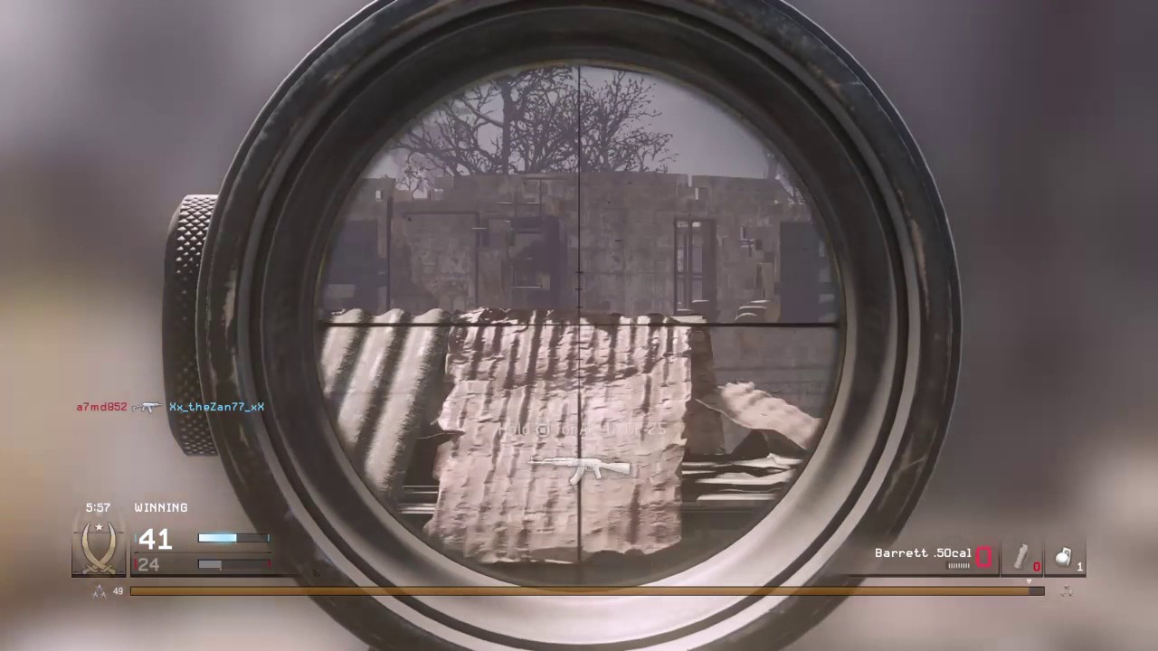 Call of Duty : Modern Warfare Remastered (BARRETT 50 CAL) - YouTube