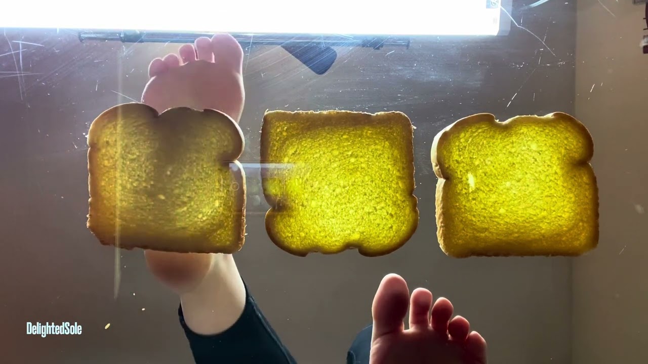 Crushing Bread - Above and Below Views - Food Smash