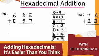 hexadecimal addition | How to add hexadecimal Number @Electronic2. 
