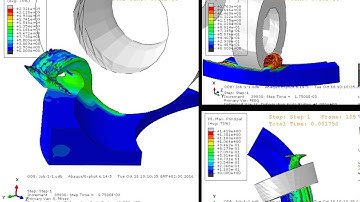 Abaqus CAE explicit orthogonal cutting 3D shell end milling Mises Stress, PEEQ and PE 2
