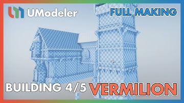 3D Modeling in Unity - Full Making Video of Modeling a building 4/5 in Vermilion with UModeler