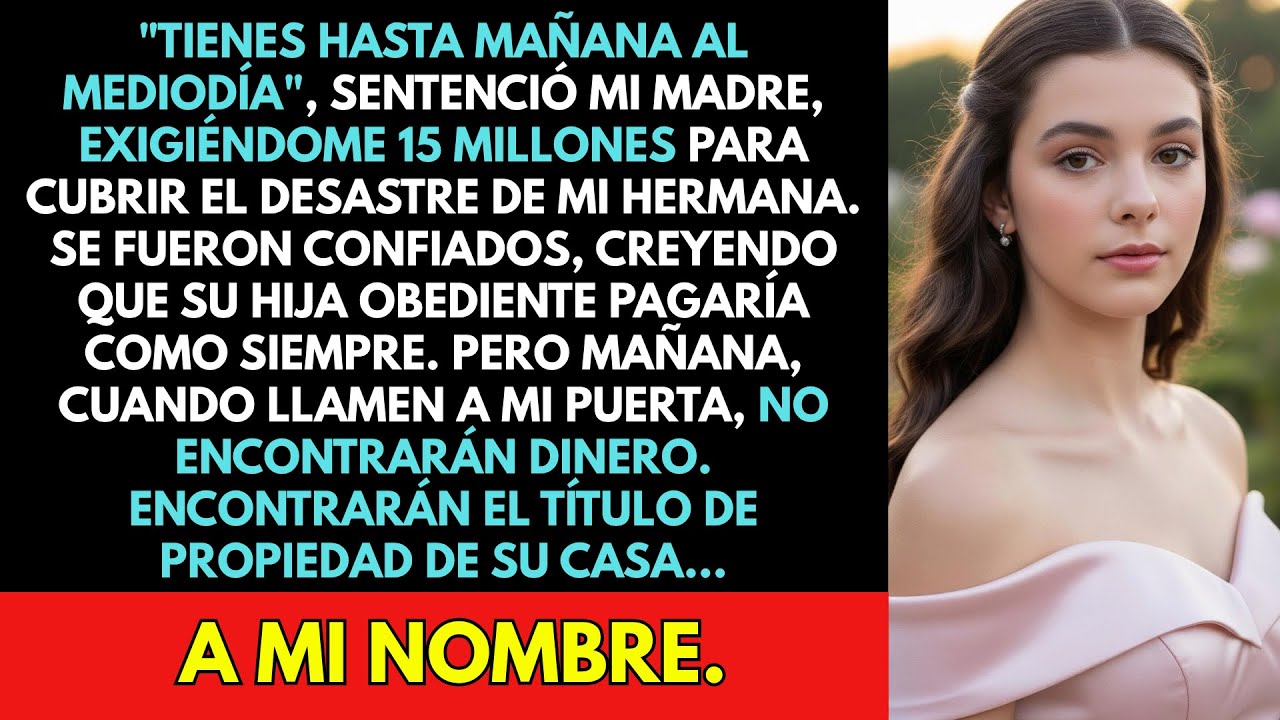 Mi Madre Me Dio 24 Horas Para Pagar La Deuda De 15 Millones De Mi Hermana, Sin Saber Que La Casa..