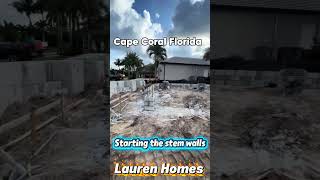 Huge custom home stemwall build in Cape Coral. Follow to see next steps. #newhomebuild #laurenhomes