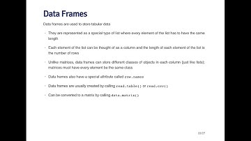 R Programming - R Data Types: Data Frames by Johns Hopkins University