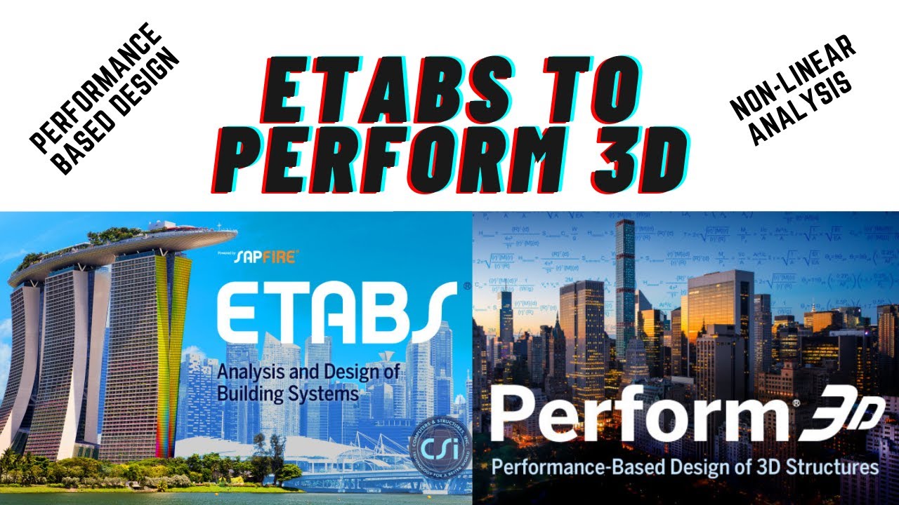 ETABS to Perform 3D || Import ETABS file in Perform 3D || Perform 3D ...