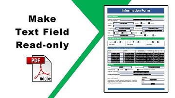 How to make a text field read-only in pdf (Prepare Form) using Adobe Acrobat Pro DC