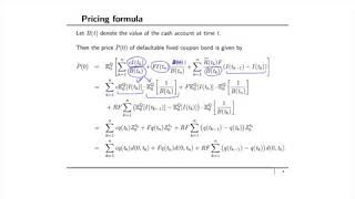 Information Financial Engineering: Pricing defaultable bonds News