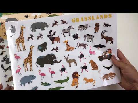 Многоразовые наклейки Животные MiDeer Toys- Natural Animal Reusable Stickers