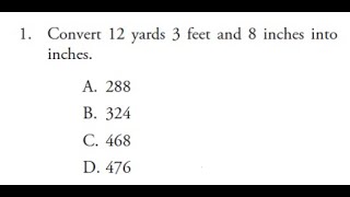 GED Practice - Conversion Factors - Yards, Feet and Inches
