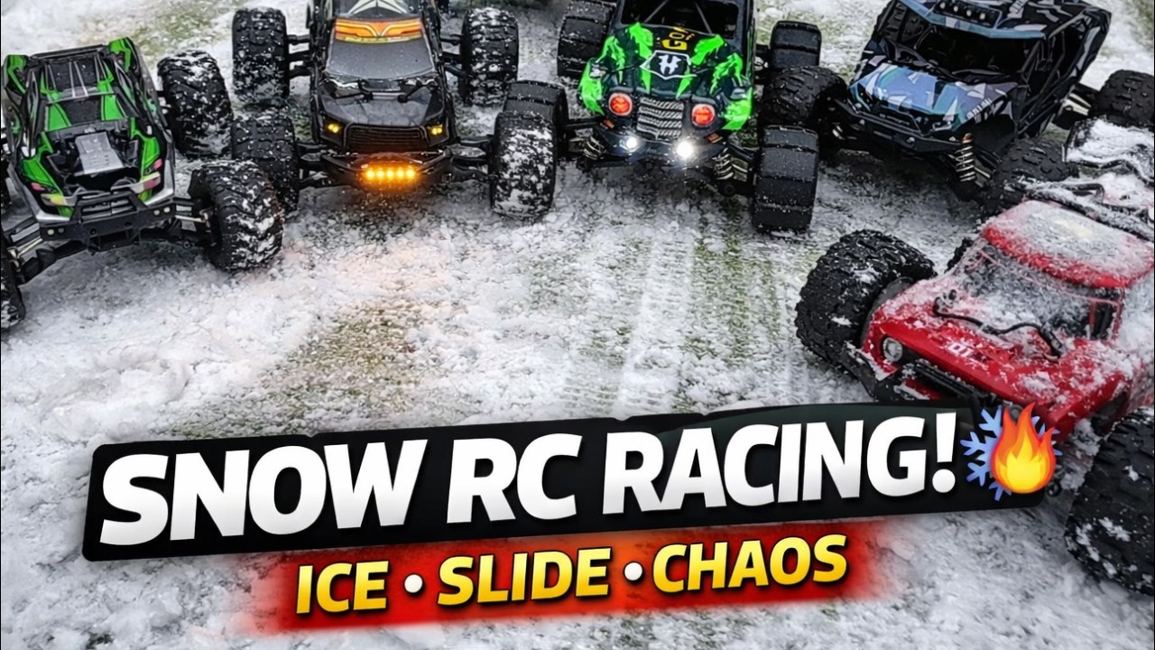 INSANE Winter RC Racing on Snow ❄️ HS14312 vs Scy16102 Pro vs KF18 vs Rlaarlo ROG1 Winter Track