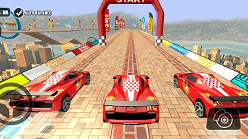 Impossible Stunt Car Tracks 3D - Multiplayer Mode Red Car Driving Stunts #37 - Best Android Gameplay