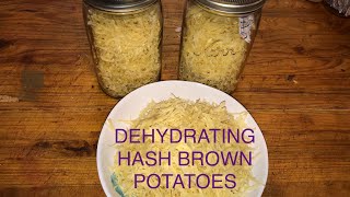 Dehydrating hash brown potatoes. Convenient for everyday use, camping, or long term storage for SHTF