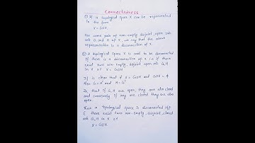 Connectedness [Topology] #mathematics M.sc KU