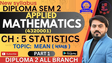 STATISTICS SEM 2 APPLIED MATHEMATICS || PART 1 || CH 5 STATISTIC SEM 2 MATHEMATICS MIMP EXAMPLE#gtu