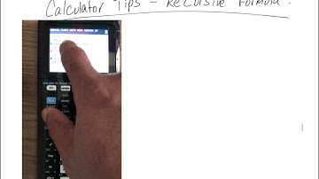 Calculator Tips - Recursive Formula