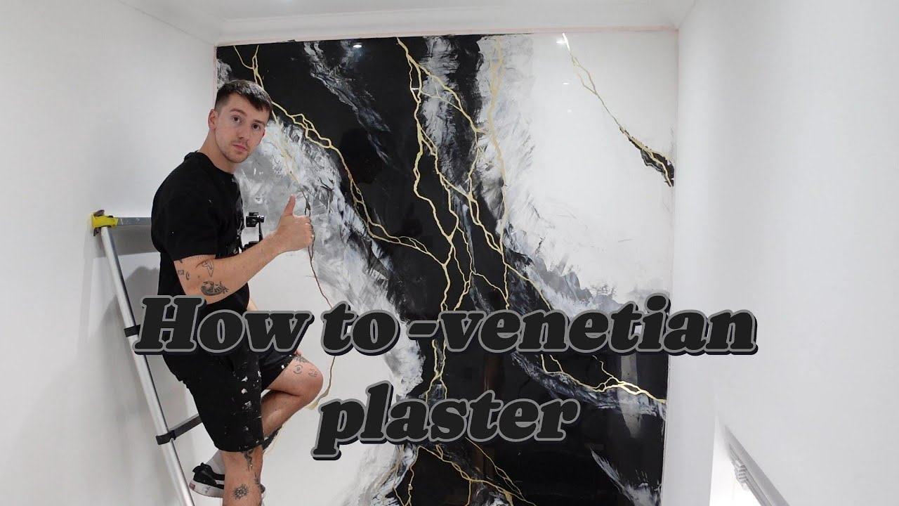 Black venetian plaster