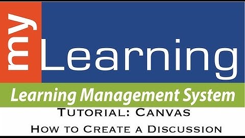 myLearning: (Canvas) How to create discussions