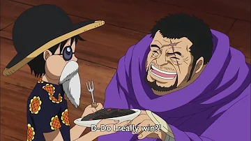 Luffy meets Fujitora for the first time (English Sub)