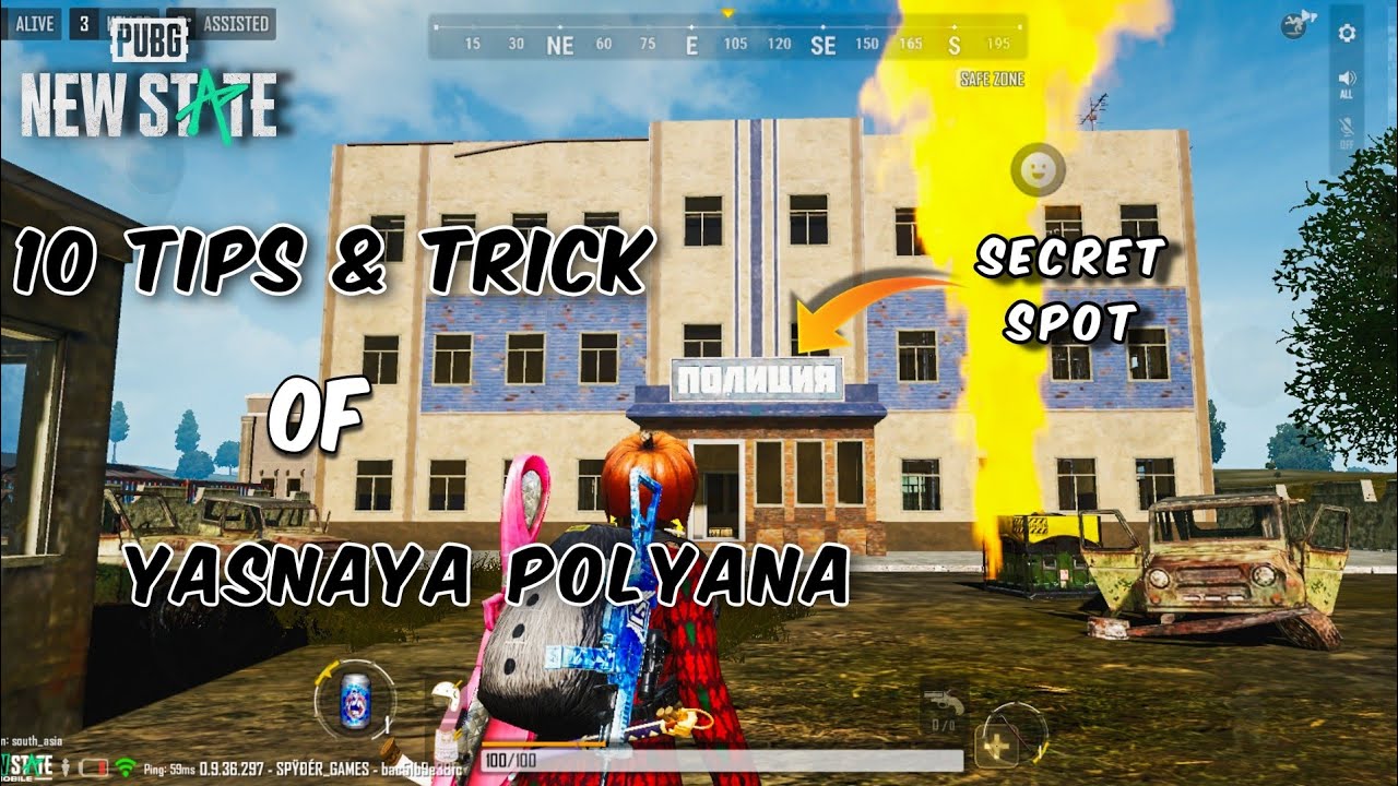 Top 10 Tips & Tricks For Yasnaya Polyana For PUBG NEW STATE | Tips & Trick #2