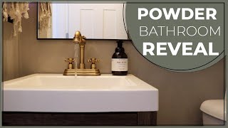 Powder Bathroom Makeover || Small Powder Bathroom Reveal
