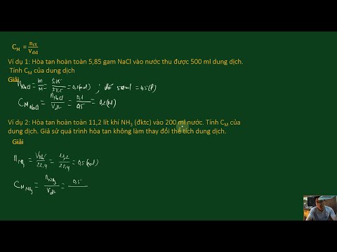 Video Nồng độ mol của dung dịch | Nong do CM cua dung dung... - youtube