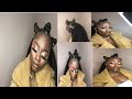 Bantu Knots Half up Half Down hairstyle on 4c Hair/2021