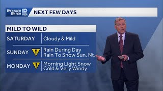 Mild to wild weather this weekend. Sunday brings rain and snow to SE Wisconsin