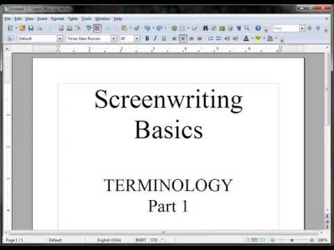 Screenwriting Basics - Terminology Part 1 - "Story"