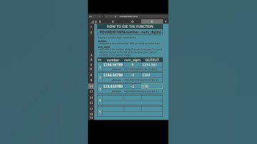 Excel Basics 02 - Rounddown function