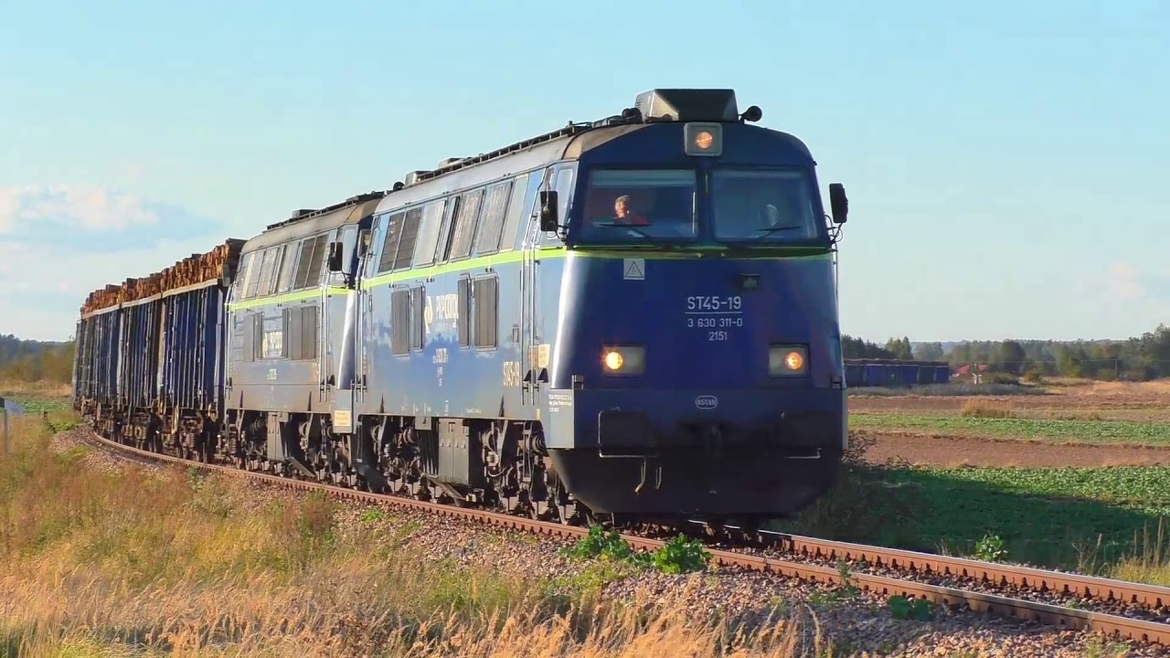 ST45-19 i ST45-07 z drewnem na Zarudziu