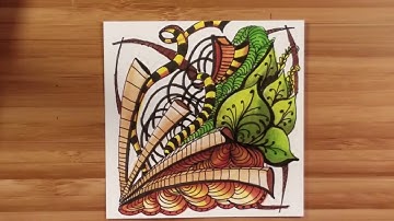 Visual Tangle of a Zentangle -Time Lapse Doodle - Day 11