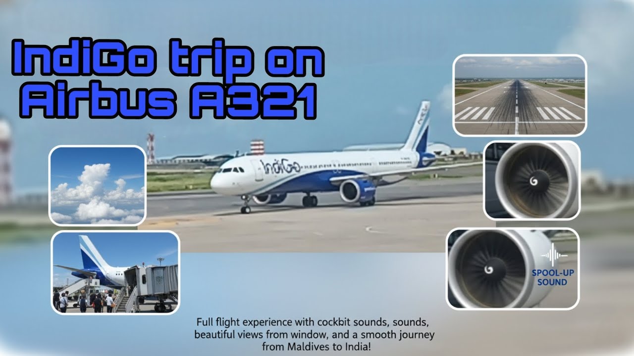 Airbus A321neo window view: Male to Bengaluru IndiGo Full flight