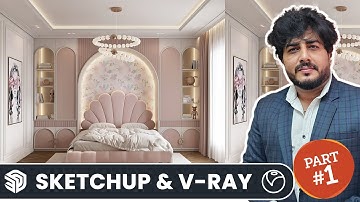 Part - 1 || Bedroom Modelling || Master SketchUp and V-Ray7 in No Time