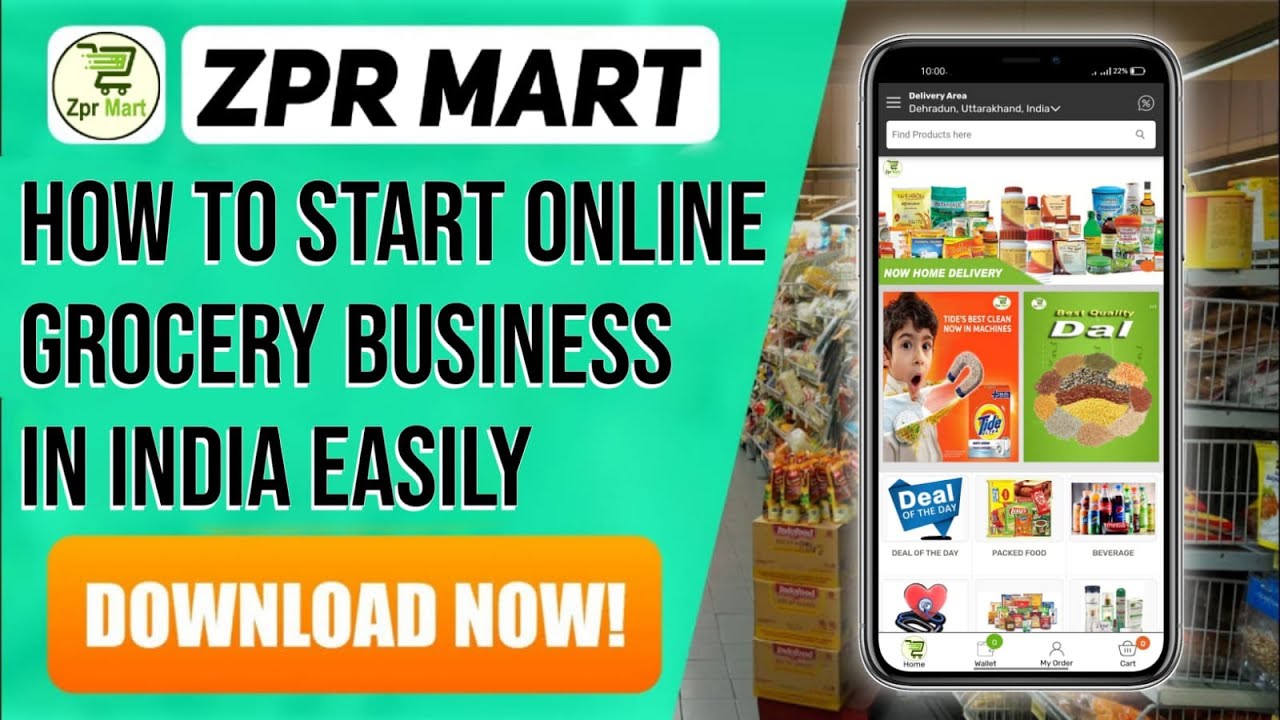 ZprMart How to start online grocery business in India Grocery Ka