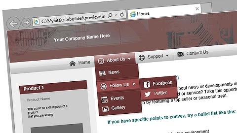 Adding Drop-Down Menu in Yahoo SiteBuilder