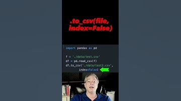 Save a Pandas DataFrame to CSV without index #pandas #shorts