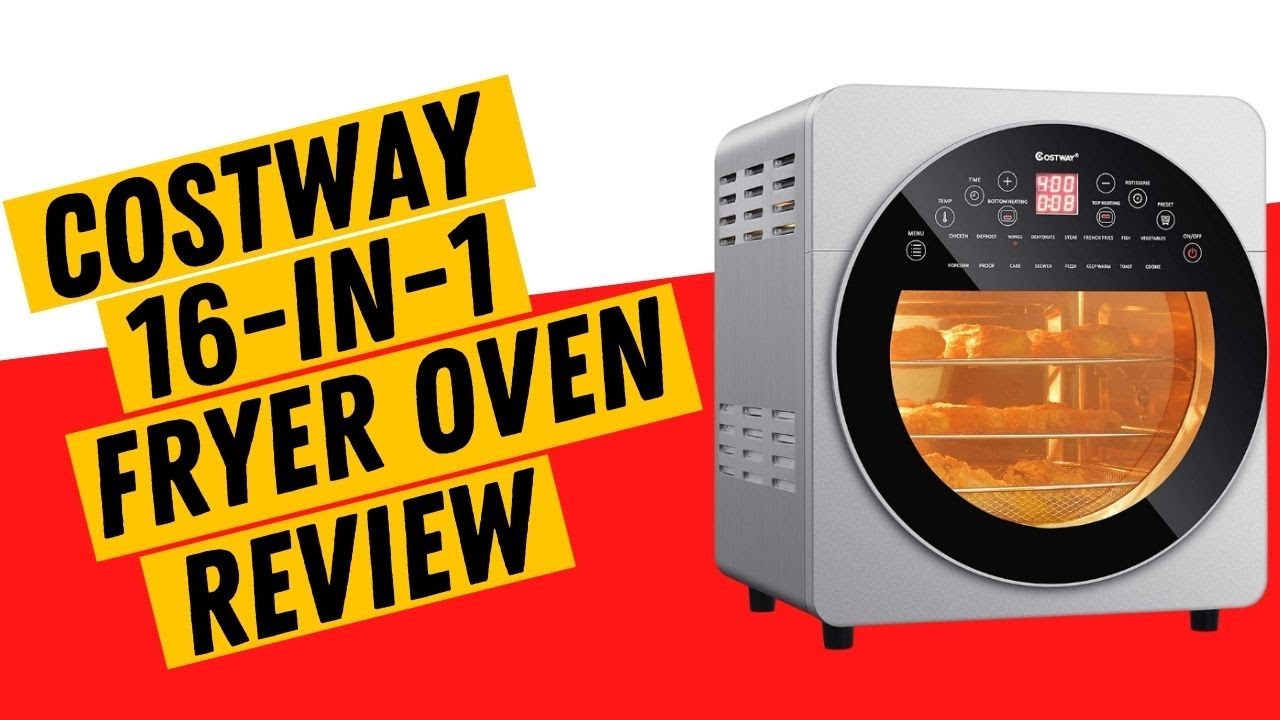 Reviews for Costway 19 qt. Black Air Fryer Oven with Rotisserie