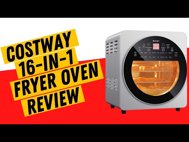 19 Qt Dehydrate Convection Air Fryer Toaster Oven with 5 Accessories -  Costway