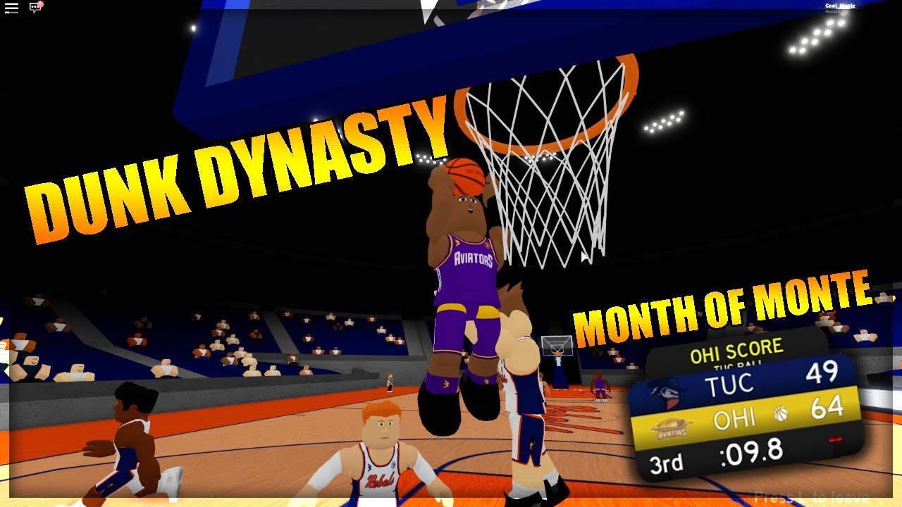 Dunk Dynasty Month Of Monte Announcement Roblox Rbw3 Gameplay - roblox basketball games to practice
