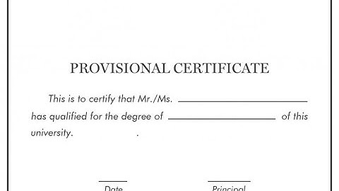 Provisional Degree certificate - JobsAddress