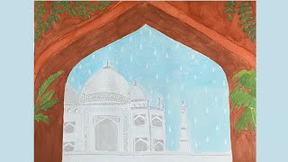 mahal taj watercolor