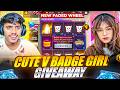 CUTE V BADGE GRIL STREAMER VS KAAL YT ON CS RANKED😱 1 VS 4 👿 GARENA FREE FIRE