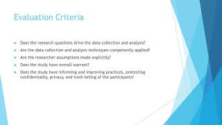 Validation and Evaluation