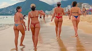 RIO BEACH VIBES 🌊 | Leblon 4K Walk | Documentary Travel 4k
