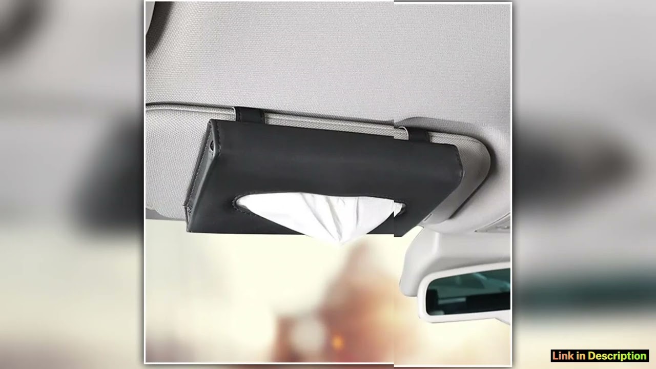 New Soft Leather Car Tissue Box Car Sun Visor Type Block Hanging Container Towel Napkin Holder