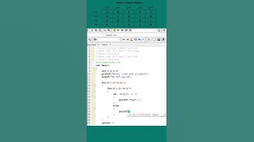 #44 Pattern printing of binary numbers || C Program #shorts #shortvideo #coding #cprogramming #loop